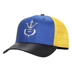 Dragon Ball Z Vegeta Saiyan Metal Icon Pre-Curved Bill Snapback Hat
