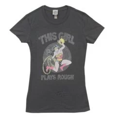 Wonder Woman This Girl Plays Rough DC Comics Junior T-Shirt