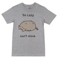Pusheen The Cat So Lazy Can't Move Cute Adult T-Shirt