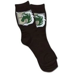 Attack On Titan Military Police Emblem Anime Crew Socks