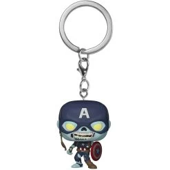 Funko Pop! Keychain Marvel What If? - Zombie Captain America Vinyl Figure