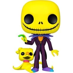 Disney Funko Pop! Jumbo: The Nightmare Before Christmas - Jack And Zero (Blacklight) Vinyl Figure