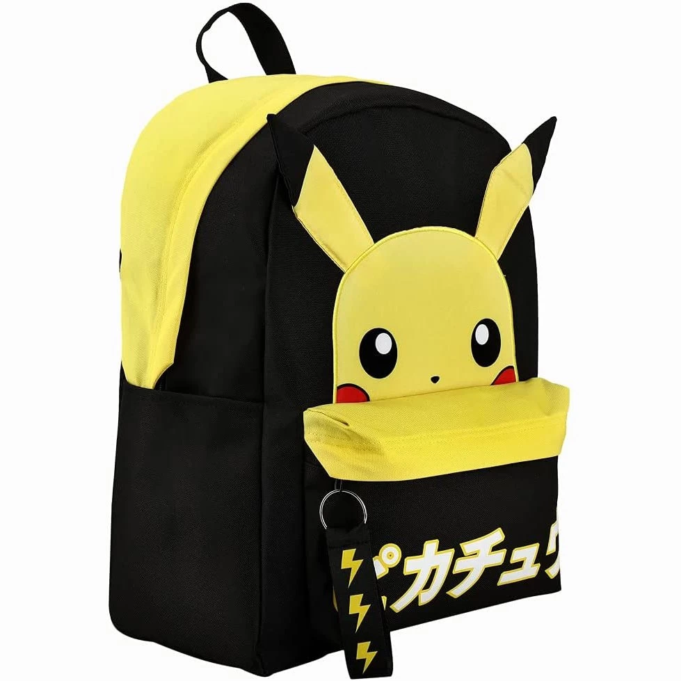 NINTENDO Pokemon Pikachu Anime Cartoon Yellow & Black Backpack Book Bag 3 NINTENDO Pokemon Pikachu Anime Cartoon Yellow & Black Backpack Book Bag - Image 3