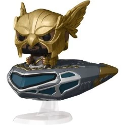 DC COMICS Funko Pop! Rides Super Deluxe: Black Adam - Hawkcruser With Hawkman Vinyl Figure