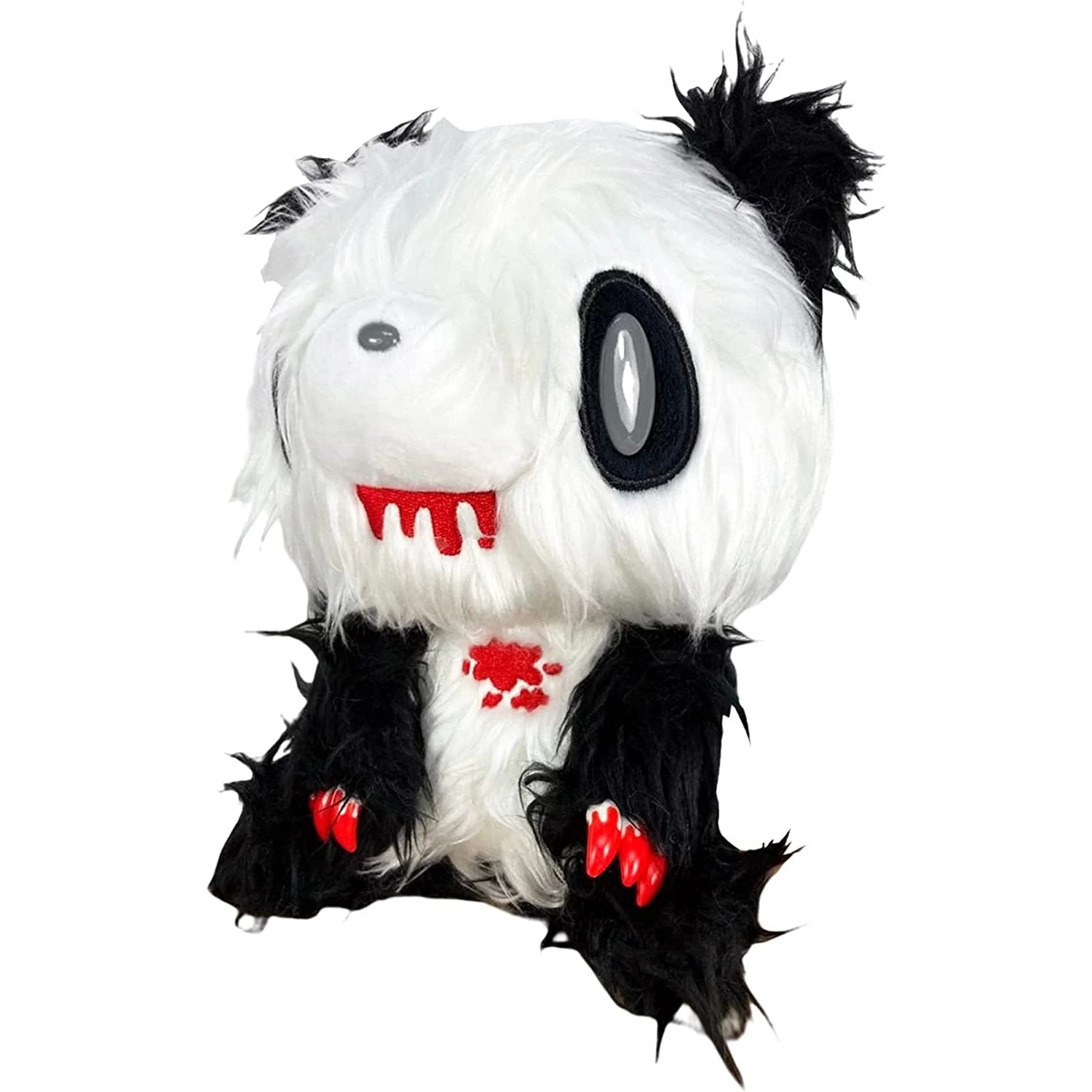 Great Eastern Entertainment Gloomy Bear - Black White Gloomy Bear Sitting Pose Long Hair Fur Plush 7" 2 Great Eastern Entertainment Gloomy Bear - Black White Gloomy Bear Sitting Pose Long Hair Fur Plush 7" - Image 2