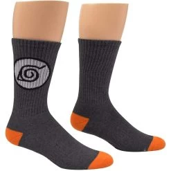 Naruto Shippuden Symbol Anime Athletic Crew Socks