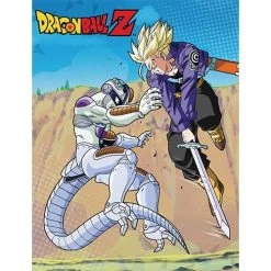 Dragon Ball Z Mecha Frieza & Trunks Fleece Throw Blanket 46in. By 60in.