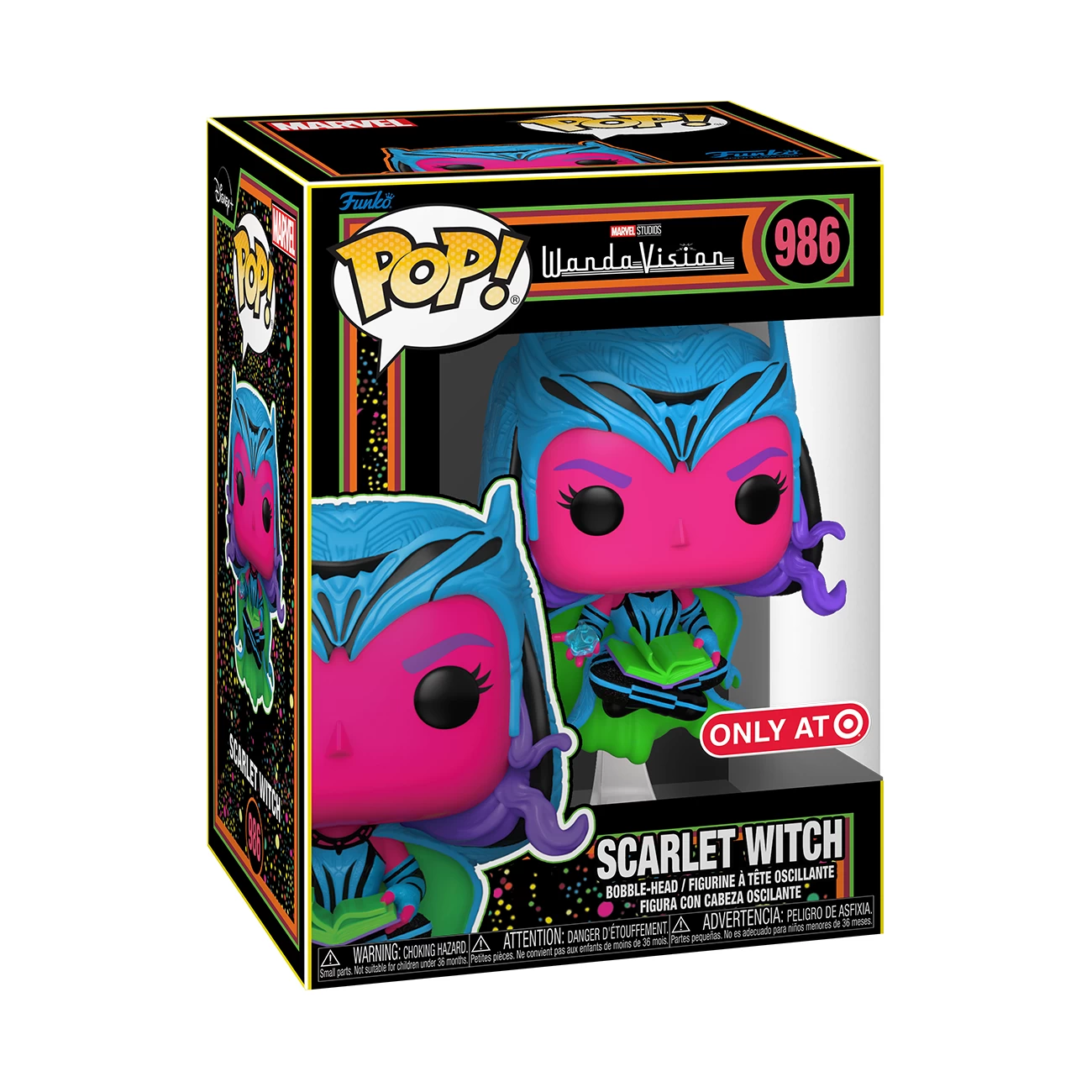 Funko Pop! Marvel Studios: WandaVision - Scarlet Witch Blacklight Exclusive 2 Funko Pop! Marvel Studios: WandaVision - Scarlet Witch Blacklight Exclusive - Image 2