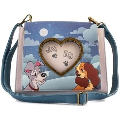 Disney Loungefly X Lady And The Tramp Heart Paw Prints Crossbody Purse