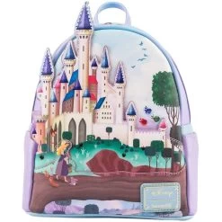 Loungefly Disney Princess Castle Series Sleeping Beauty Womens Double Strap Shoulder Bag Purse Backpack
