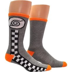 Naruto Shippuden Hidden Leaf Village Anime Athletic Crew Socks