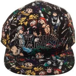 My Hero Academia Character Allover Art Snapback Flat Bill Hat
