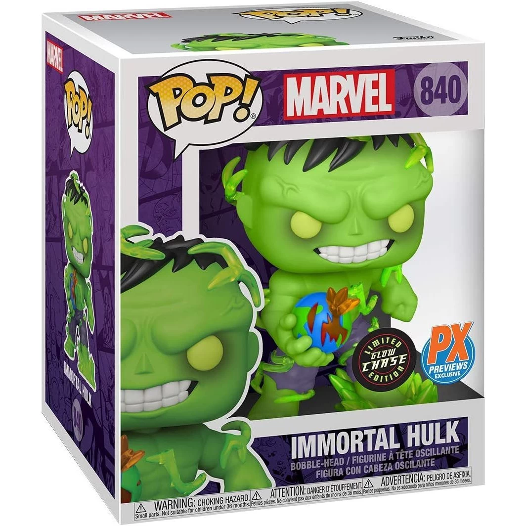 Funko Pop! Marvel Super Heroes: The Immortal Hulk 6" GITD Chase Vinyl Figure 2 Funko Pop! Marvel Super Heroes: The Immortal Hulk 6" GITD Chase Vinyl Figure - Image 2