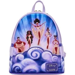 Disney Hercules Muses Clouds Mini Backpack Double Strap Shoulder Bag Purse