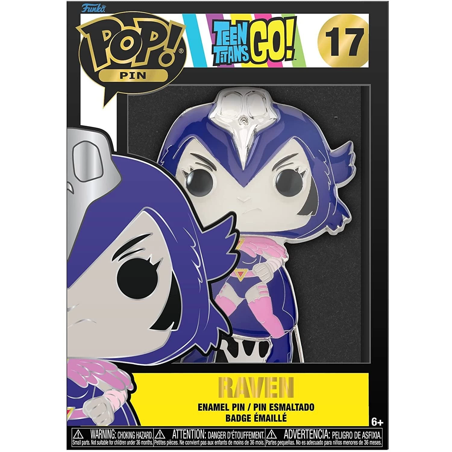 DC COMICS Funko Pop! Sized Pin DC: Teen Titans - Raven 1 DC COMICS Funko Pop! Sized Pin DC: Teen Titans - Raven