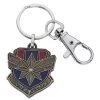 Marvel Comics Unisex Adult Captain Marvel Metal Logo Keychain