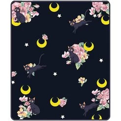 Great Eastern Entertainment Sailor Moon Luna Throw Blanket 46" X 60"