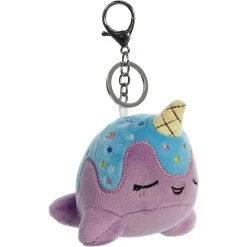 Tasty Peach Aurora 4" Blue Moon Nomwhal Clip-On