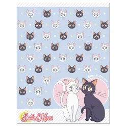 Sailor Moon R Luna And Artemis Pastel Style Throw Blanket Great Eastern
