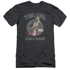 Wonder Woman This Girl Plays Rough DC Comics Adult T-Shirt