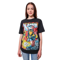 Marvel Comics X-Men Battle Royale: Wolverine Vs Ghost Rider Adult T-Shirt -Anime Peripherals MVML0M9MSC3P1PB 2