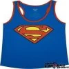 DC COMICS Superman Supergirl Symbol Logo Junior Tank Top