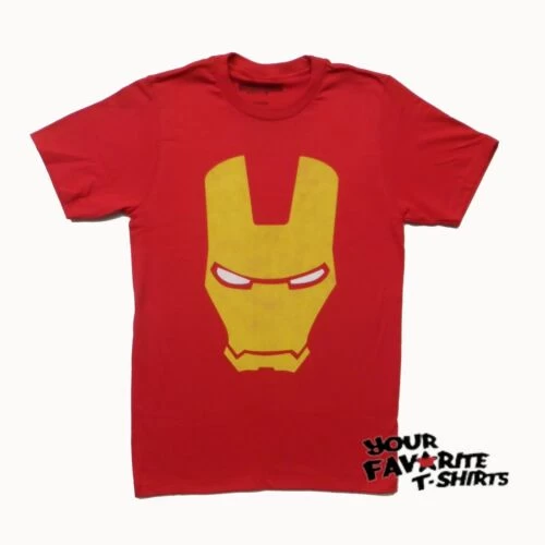 Iron Man Armored Avenger Helmet Marvel Comics Adult T-Shirt 1 Iron Man Armored Avenger Helmet Marvel Comics Adult T-Shirt