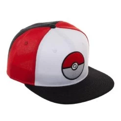 NINTENDO Pokemon Pokeball Color Block Snapback Hat Cap -Anime Peripherals ball 3