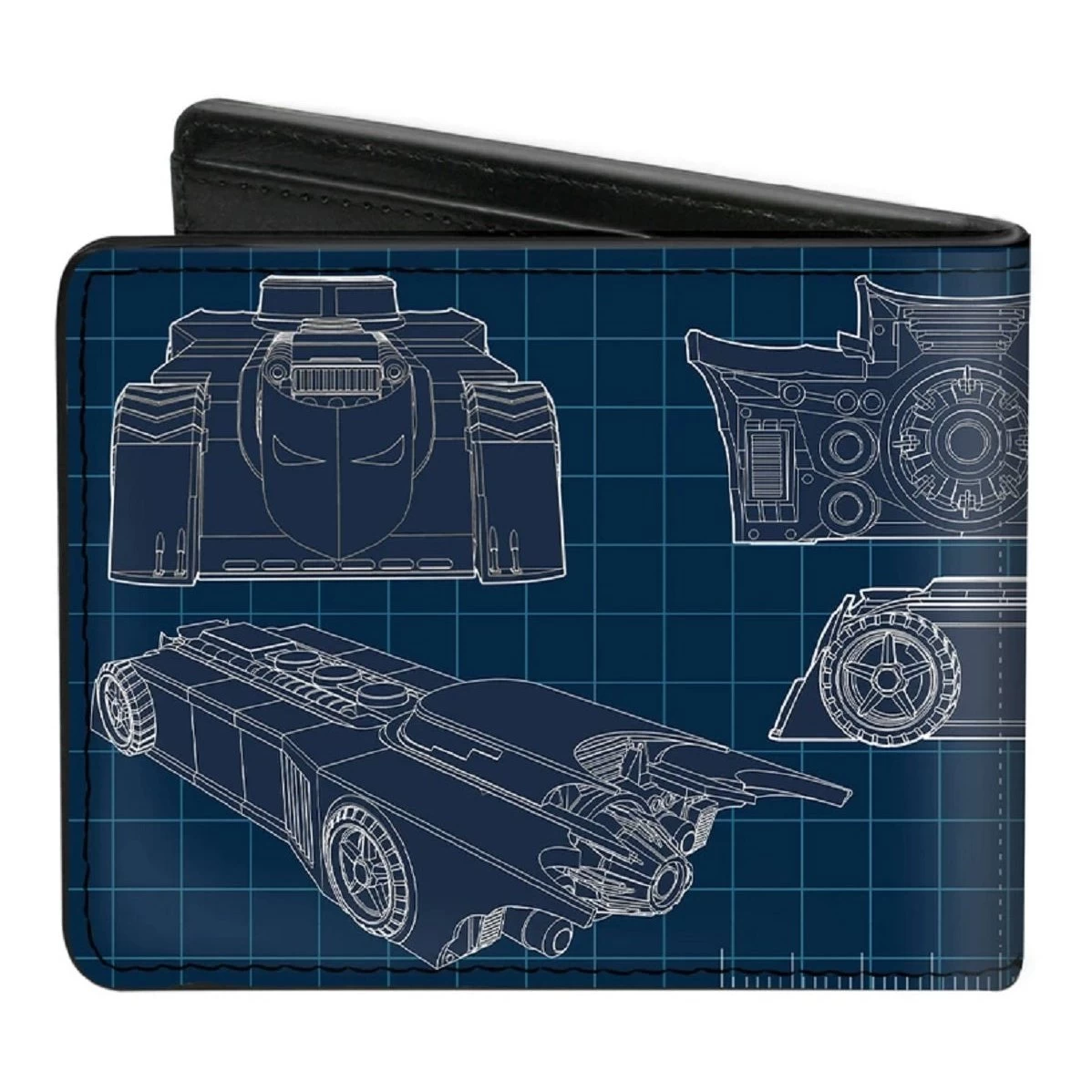 DC COMICS Batman Batmobile Blueprint Tech Turns DC Universe Bifold Wallet 2 DC COMICS Batman Batmobile Blueprint Tech Turns DC Universe Bifold Wallet - Image 2