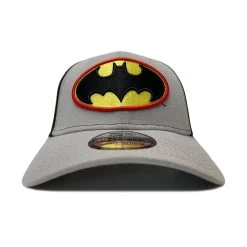 New Era 39THIRTY DC Comics Batman Symbol Gray & Black Fitted Hat 10 New Era 39THIRTY DC Comics Batman Symbol Gray & Black Fitted Hat -Anime Peripherals batfront