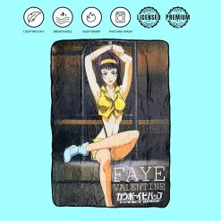 Cowboy Bebop Faye Valentine Cuffed Fleece Throw Soft Lightweight Blanket 45x60 Inches -Anime Peripherals bebop 15