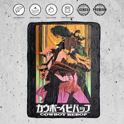 Cowboy Bebop Group Faye Spike Edward Ein Jet Black Fleece Throw Soft Lightweight Blanket 45x60 Inches 11 Cowboy Bebop Group Faye Spike Edward Ein Jet Black Fleece Throw Soft Lightweight Blanket 45x60 Inches -Anime Peripherals bebop 3