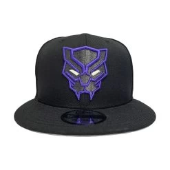 New Era 9FIFTY Marvel Black Panther Logo Snapback Hat Cap Black