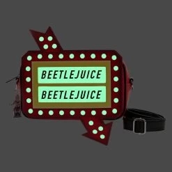 Loungefly Beetlejuice Glow Graveyard Sign Crossbody Bag Purse -Anime Peripherals btjtb0012 lfbeetlejuicegraveyardsigncrossbodybag0107glow1000x