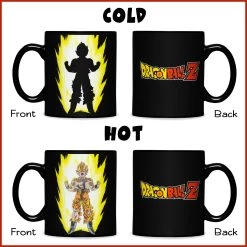 Dragon Ball Z Super Saiyan Goku 16 Oz. Heat Reactive Ceramic Coffee Mug -Anime Peripherals dbz 1 infographic hot cold jpeg