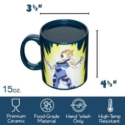 Dragon Ball Z Super Saiyan Vegeta Saiyan Pride 16 Oz. Ceramic Coffee Mug -Anime Peripherals dbz 2 infographic measurements jpeg