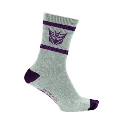Hasbro Transformers Decepticons Symbol Grey And Purple Crew Socks -Anime Peripherals decept solo