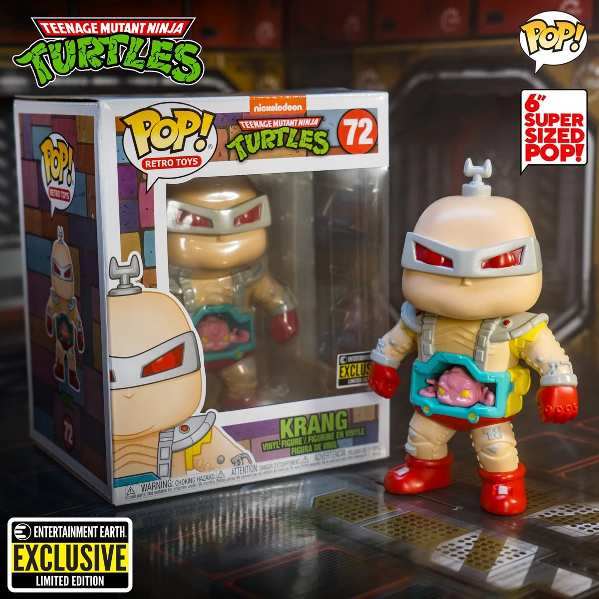 Funko Pop! Teenage Mutant Ninja Turtles Krang 6in. Entertainment Earth Exclusive 5 Funko Pop! Teenage Mutant Ninja Turtles Krang 6in. Entertainment Earth Exclusive - Image 5