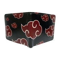 Naruto Shippuden - Akatsuki Anti Leaf Cloud Symbol Bi Fold Anime Wallet