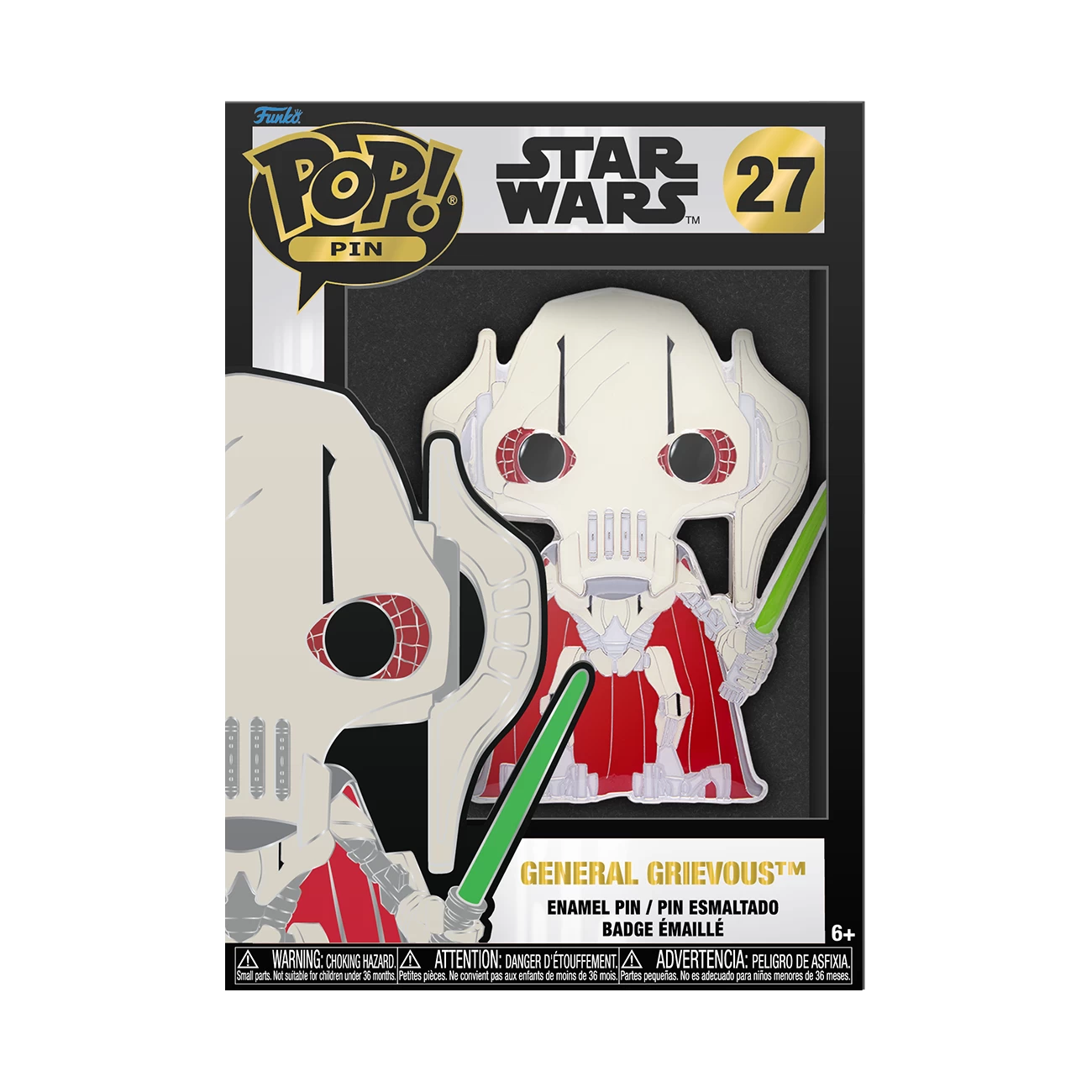 Funko Pop! Pins: Star Wars - General Grievous Glow-In-The-Dark Pin 2 Funko Pop! Pins: Star Wars - General Grievous Glow-In-The-Dark Pin - Image 2