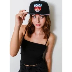 Transformers Autobots Color Shield 80's Cartoon Black Snapback Cap Hat -Anime Peripherals hatf13dmhs3