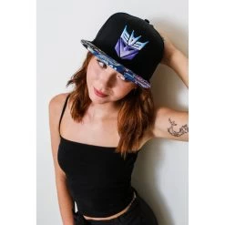 Transformers Decepticons Color Shield 80's Cartoon Black Snapback Cap Hat -Anime Peripherals hatf142mhs3