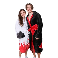 Naruto Shippuden Akatsuki Costume Bath Robe Fleece Anime Bathrobe -Anime Peripherals img0604 removebg