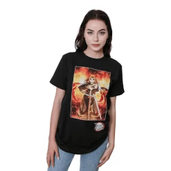 Demon Slayer Kimetsu No Yaiba The Movie Mugen Train Rengoku Adult T-Shirt -Anime Peripherals img0788 removebg