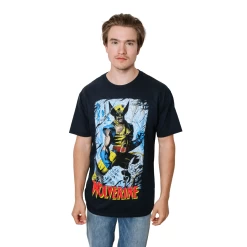 Wolverine 90's Cover By Jim Lee Marvel Comics Adult T-Shirt -Anime Peripherals img2681