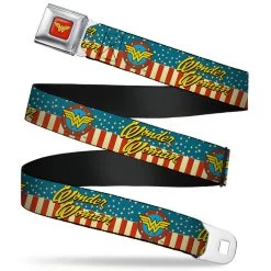 Wonder Woman Logo Americana DC Comics Seatbelt Belt