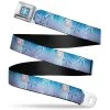 Disney Frozen 2 Mythical Elsa Pose Snowflakes Blues Purples Seatbelt Belt