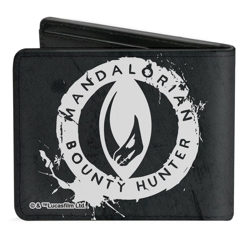 Star Wars The Mandalorian Helmet Bounty Hunter Icon Bifold Wallet 2 Star Wars The Mandalorian Helmet Bounty Hunter Icon Bifold Wallet - Image 2