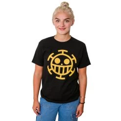 One Piece Trafalgar Law Pirate Symbol Anime Adult T-Shirt -Anime Peripherals opas2338bt1