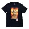 Demon Slayer Kimetsu No Yaiba The Movie Mugen Train Rengoku Adult T-Shirt